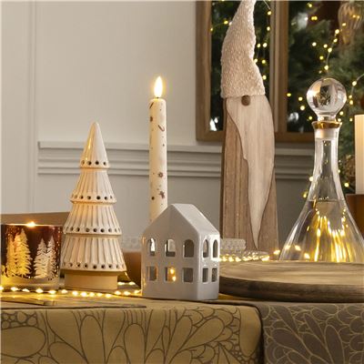 Maison de Noël lumineuse en céramique