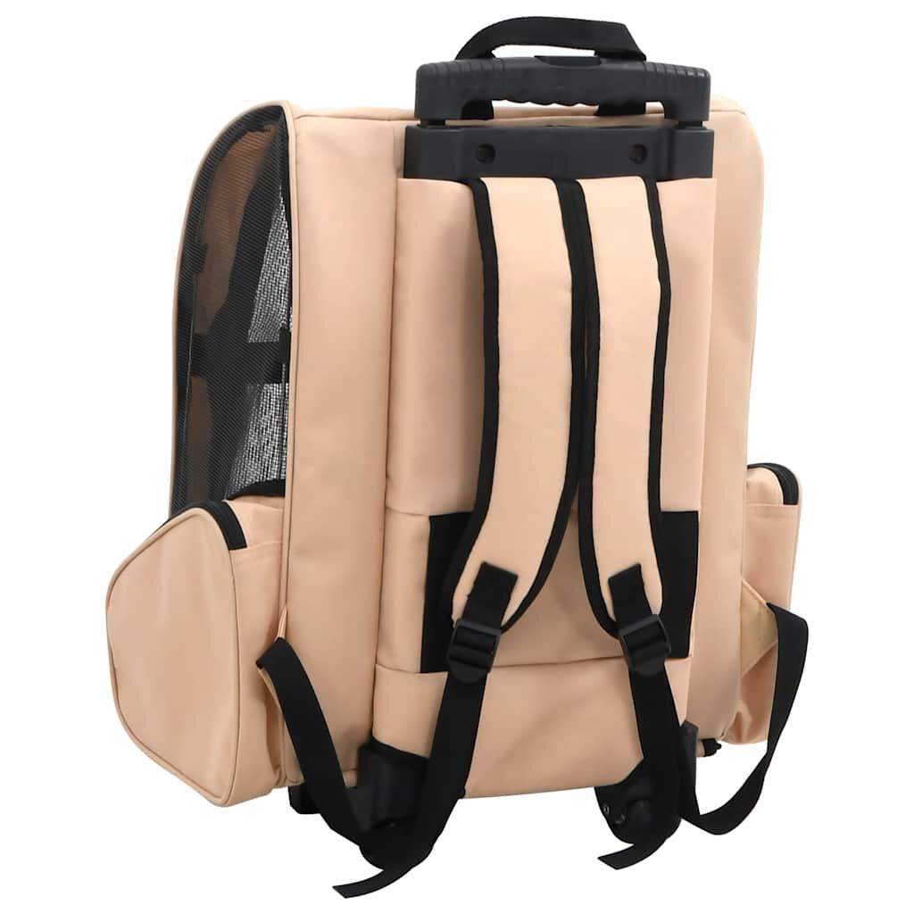 Opvouwbare kinderwagen voor huisdieren, beige