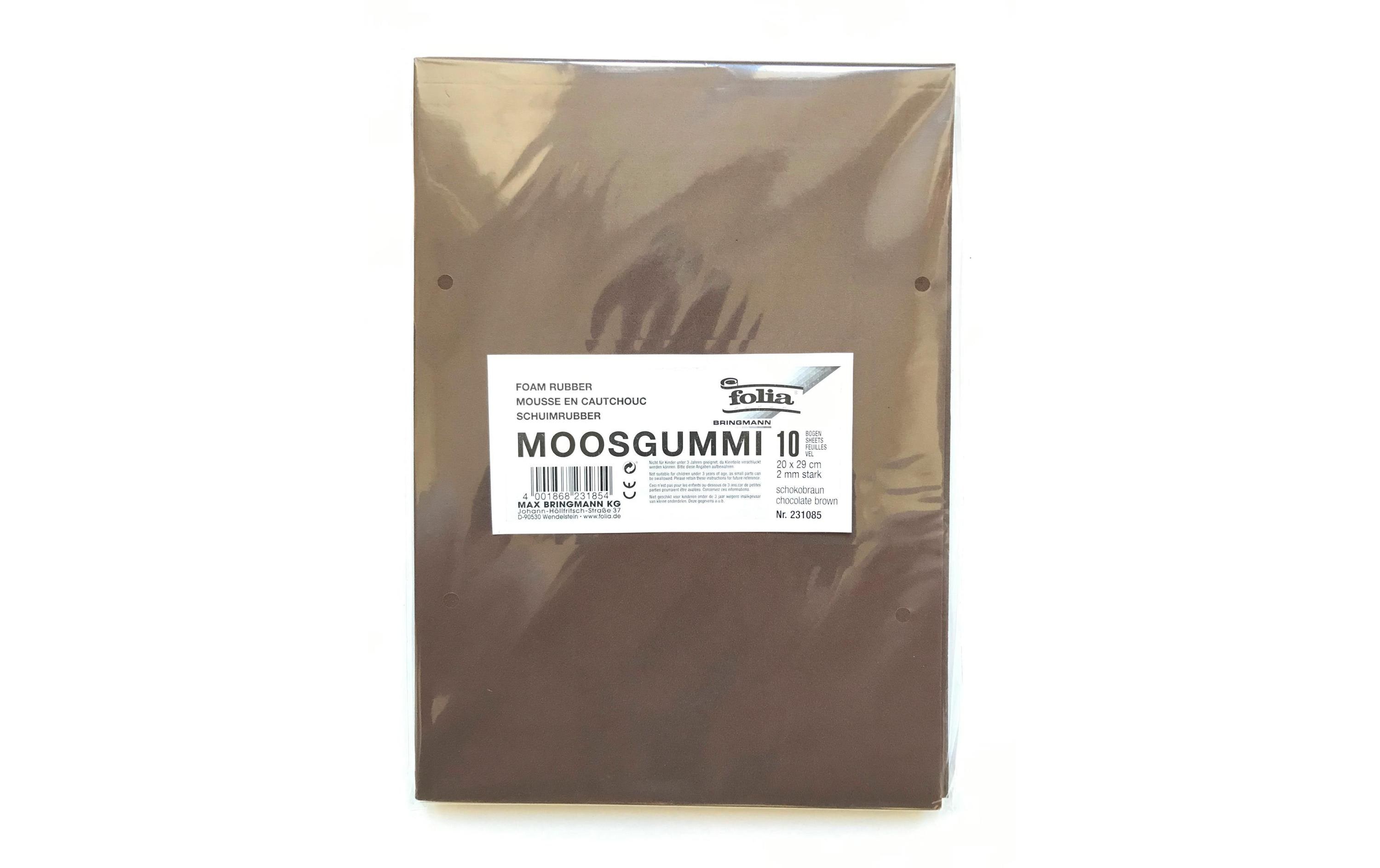 Moosgummi-Set 10 Stück, BraunMoosgummi