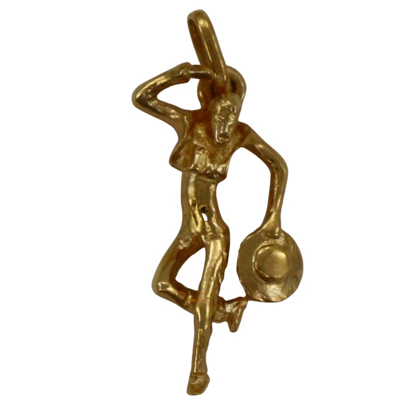 Pendentif danseur de flamenco - Plaqué or