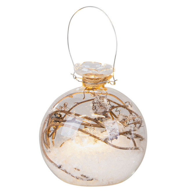LED-Kugel - Schnee - Ø = ca. 10 cm - 1 Stück