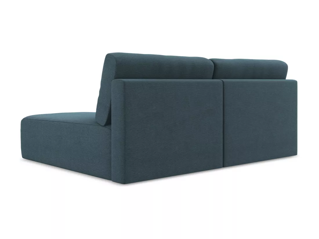 Canapé d’angle 3 places droit sans accoudoir convertible en Strukturstoff - jeans - KONA
