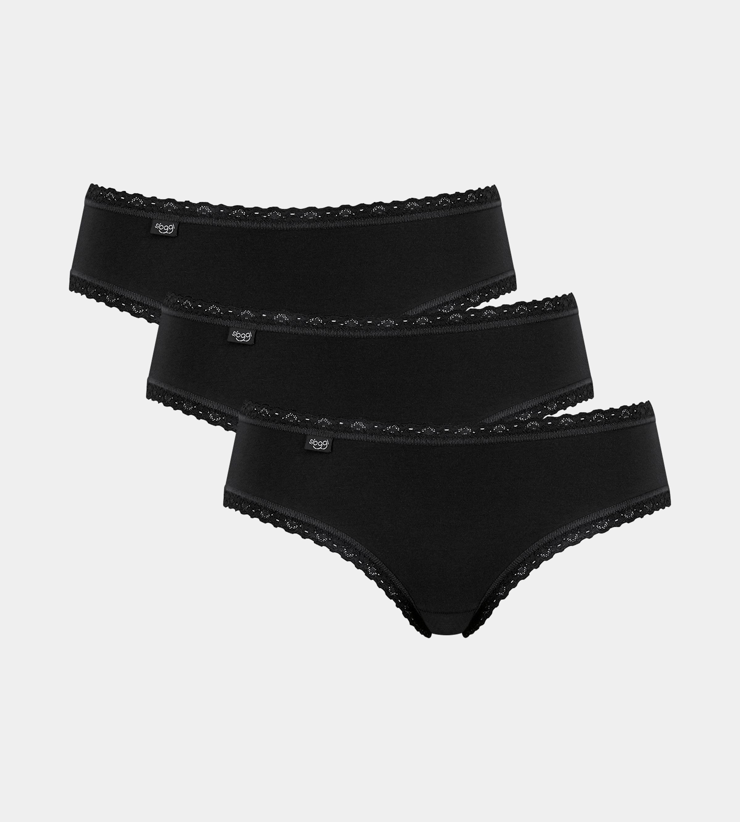 sloggi Hipster »24/7 Cotton Lace«, Taillen-und Beinabschlüsse aus zarter Spitze, elastisch, feminin