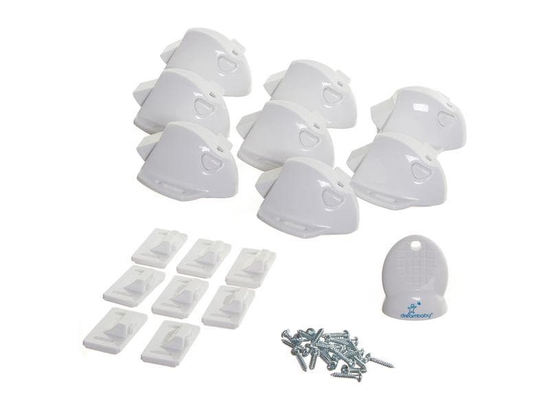 DREAMBABY Schranksicherung magnetisch 8 Stk. Selbstklebende Magnetschlösser