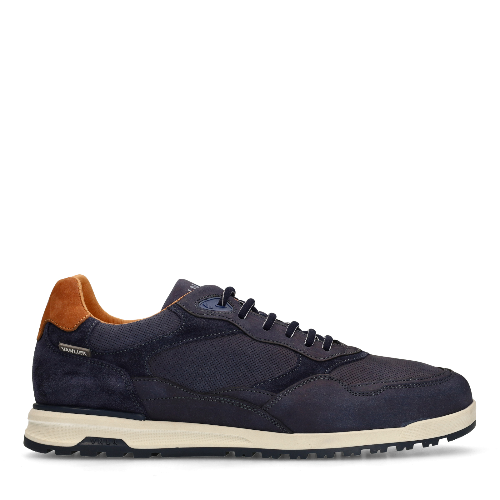 Donkerblauwe nubuck sneakers