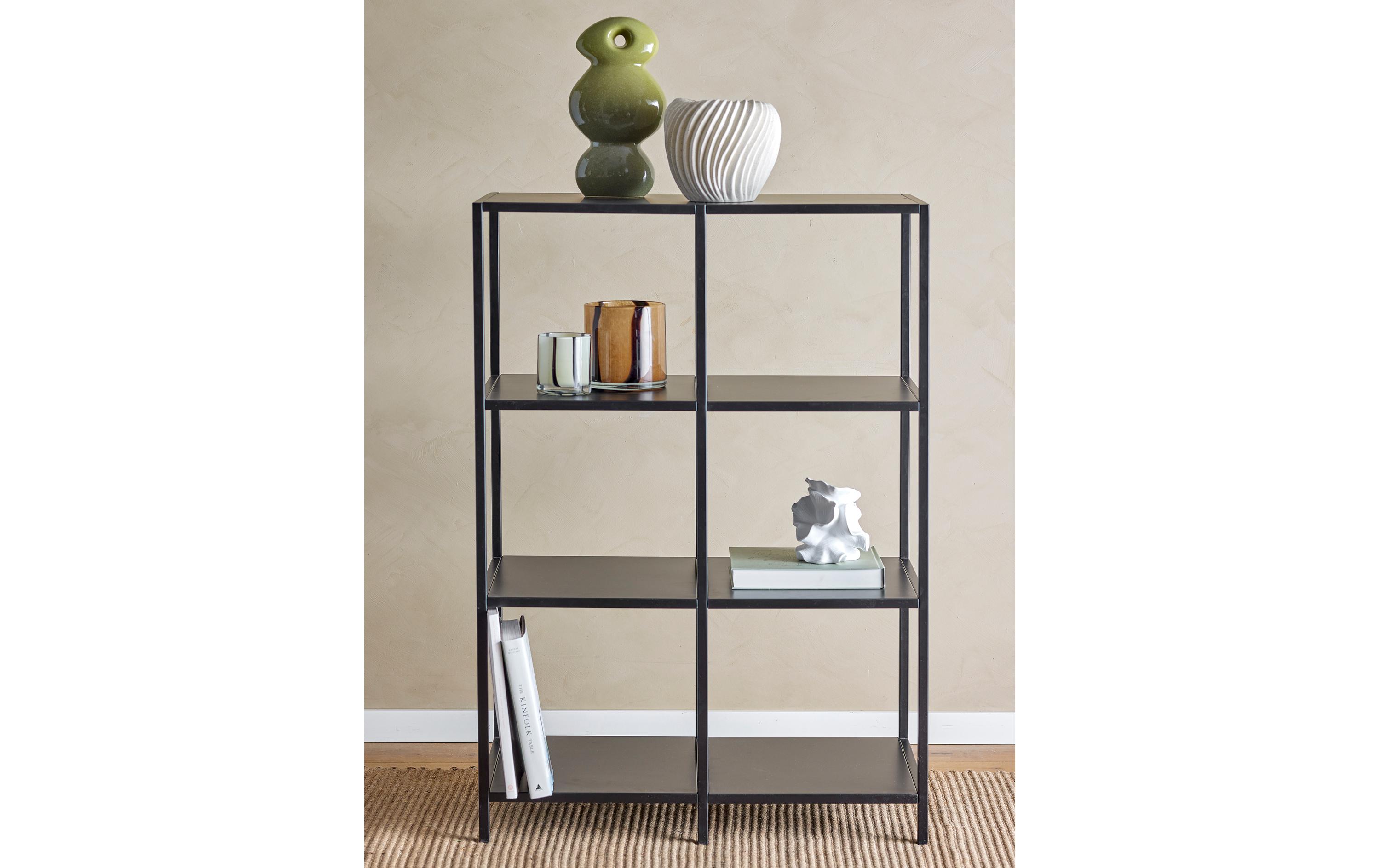 Regal Valde 80 cm x 114 cm, Schwarz<br>Buchregal