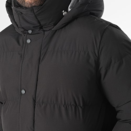 Doudoune Capuche Longue Longline Noir