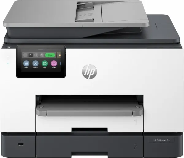 HP Officejet Pro 9130b All-in-One - Multifunktionsprinter - farve - blækprinter - Legal (216 x 356 mm) (original) - A4/Legal (medie) - op til 23 spm (kopiering) - op til 25 spm (udskriver) - 250 ark - 33.6 Kbps - USB 2.0, LAN, Wi-Fi(ac), USB vært - c