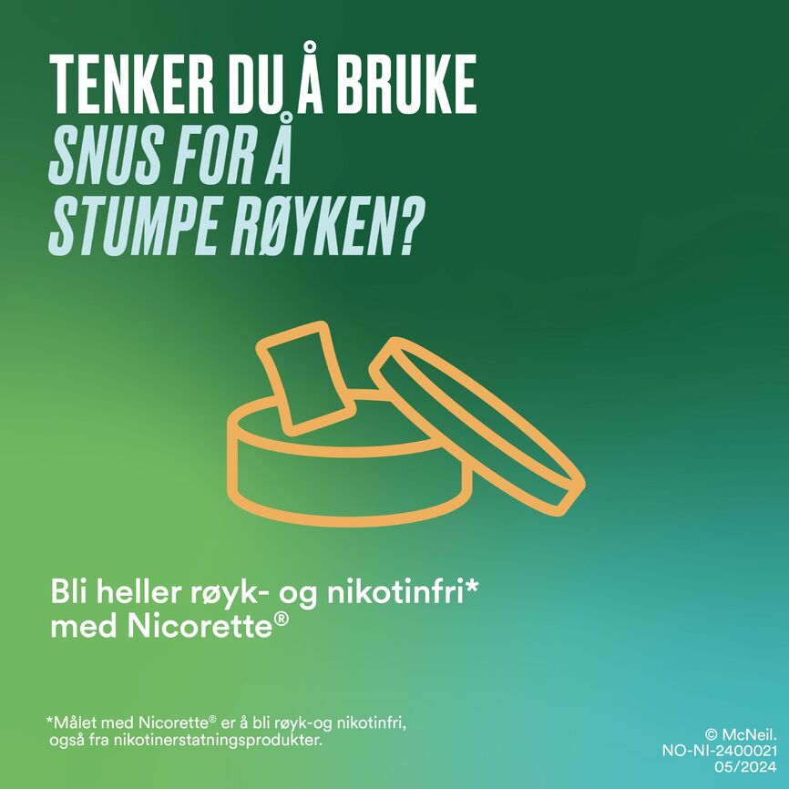 Nicorette Mint sugetablett 2 mg nikotin, 80 stk, slutte å røyke