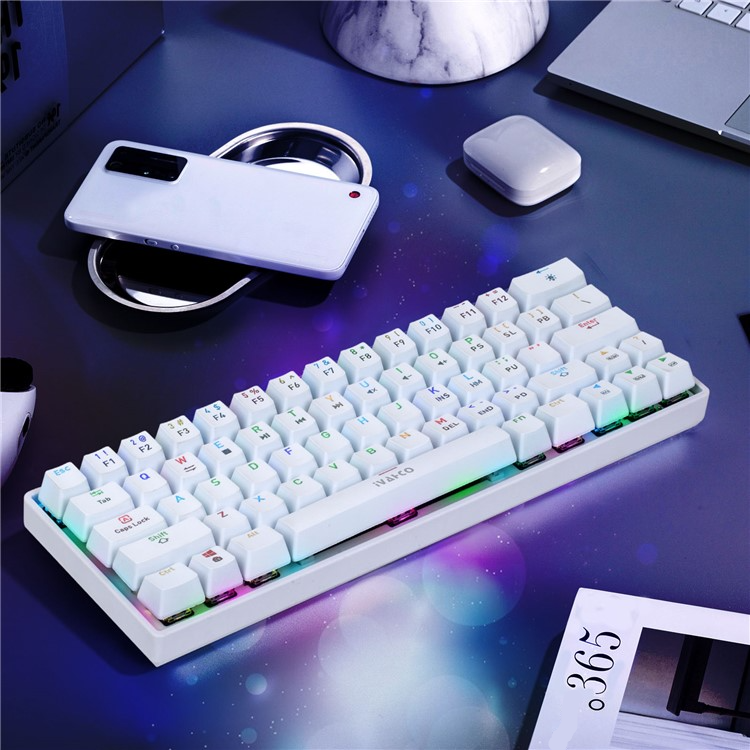 Mechanische Gaming Tastatur mit Hintergrundbeleuchtung (QWERTY) - Weiss