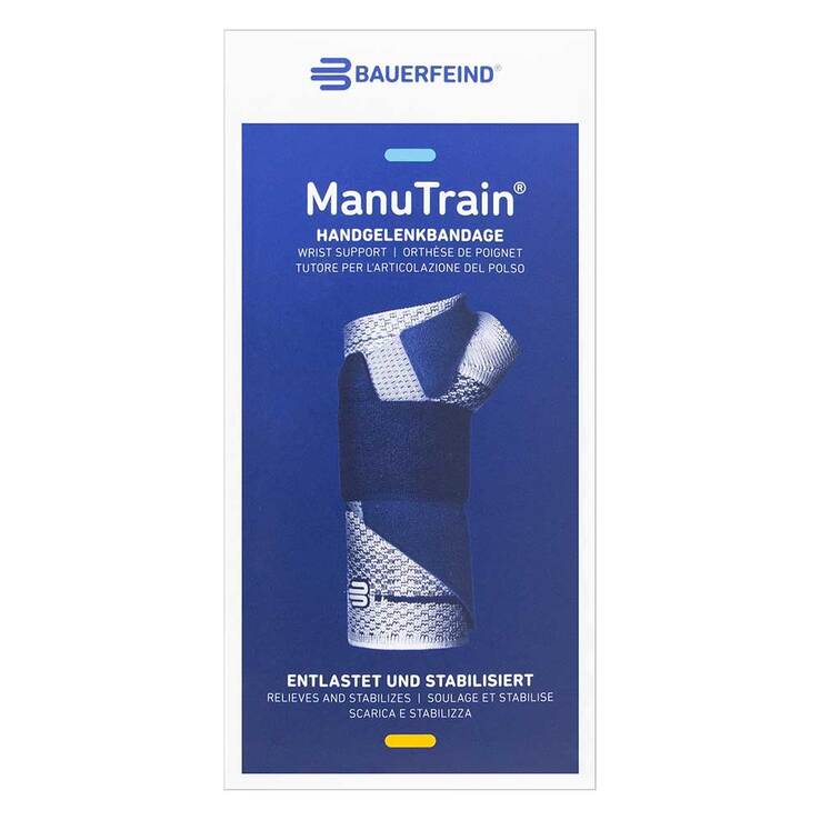 Manutrain Handgelenkbandage Größe 4 rechts titan, 1 St