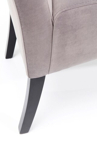 KARE DESIGN Bank MOTLEY 108 x 61 x 40 cm Textil Velvet Silvergrey