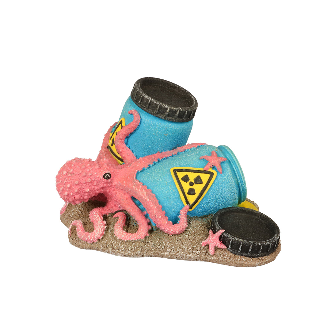 Aqua D'ella Radioactieve vaten met octopus S - Glow in the dark