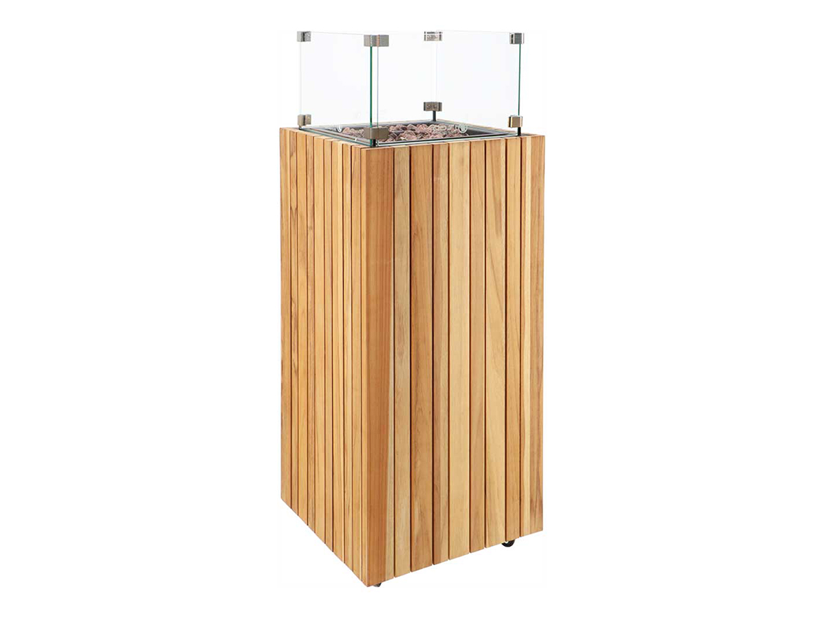 Cosi Fires Cosipillar square 30 mbar sfeerhaard - Teak