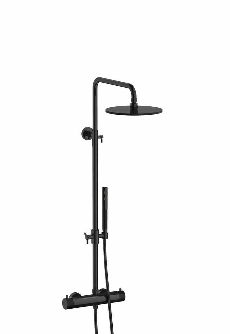 Plieger Roma opbouw regendouche 25cm zwart chroom