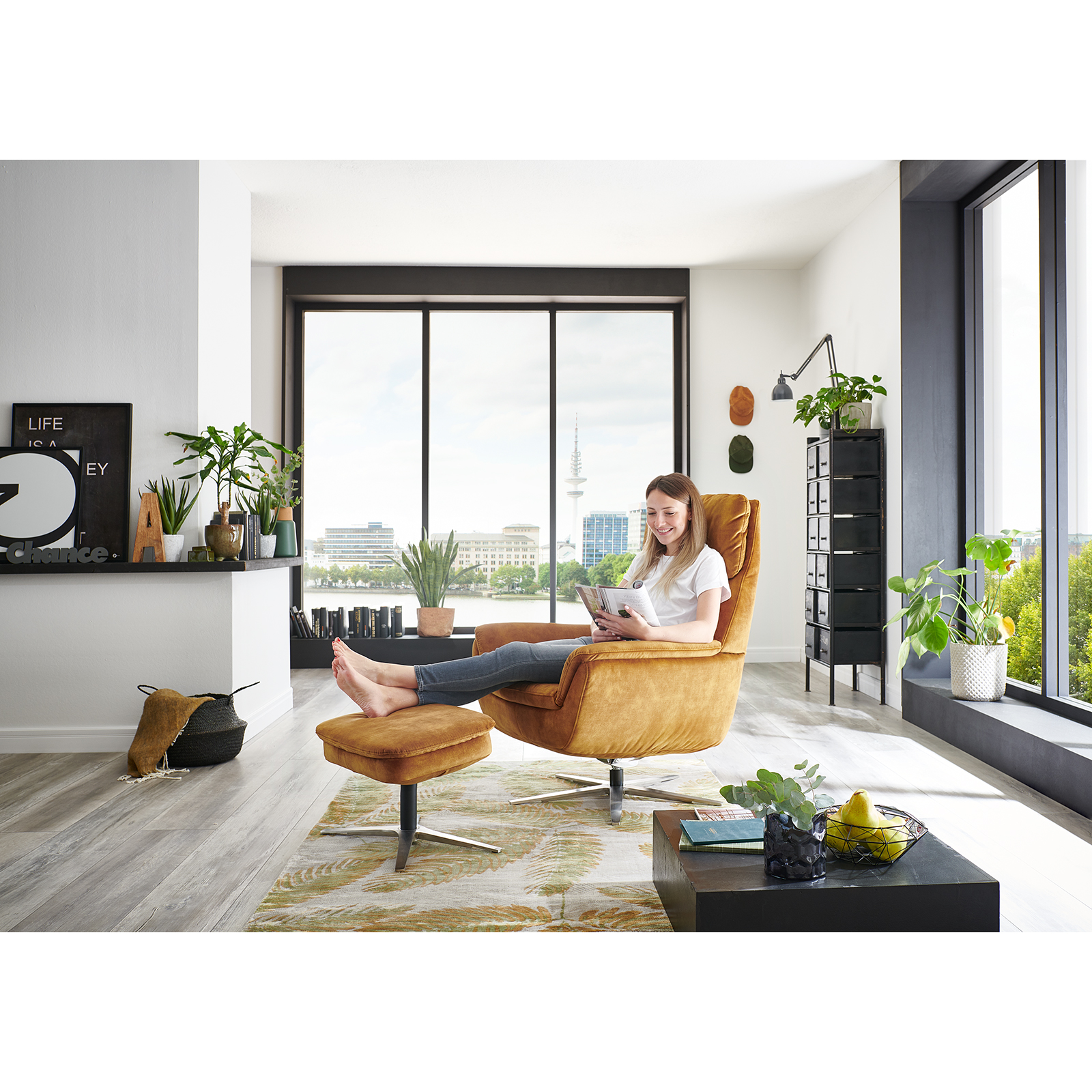 polsterpower Relaxsessel - gold - Basismodell