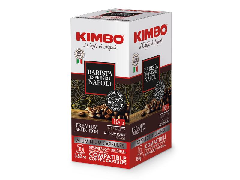 Kimbo Kaffeekapseln Barista Espresso Napoli 30 Stück Nespressokompatible Aluminiumkapseln