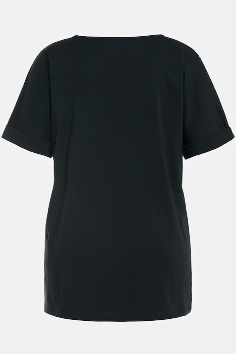 Bellieva-Kleid, Jersey, oversized, doppellagig, Halbarm, Biobaumwolle, GOTS