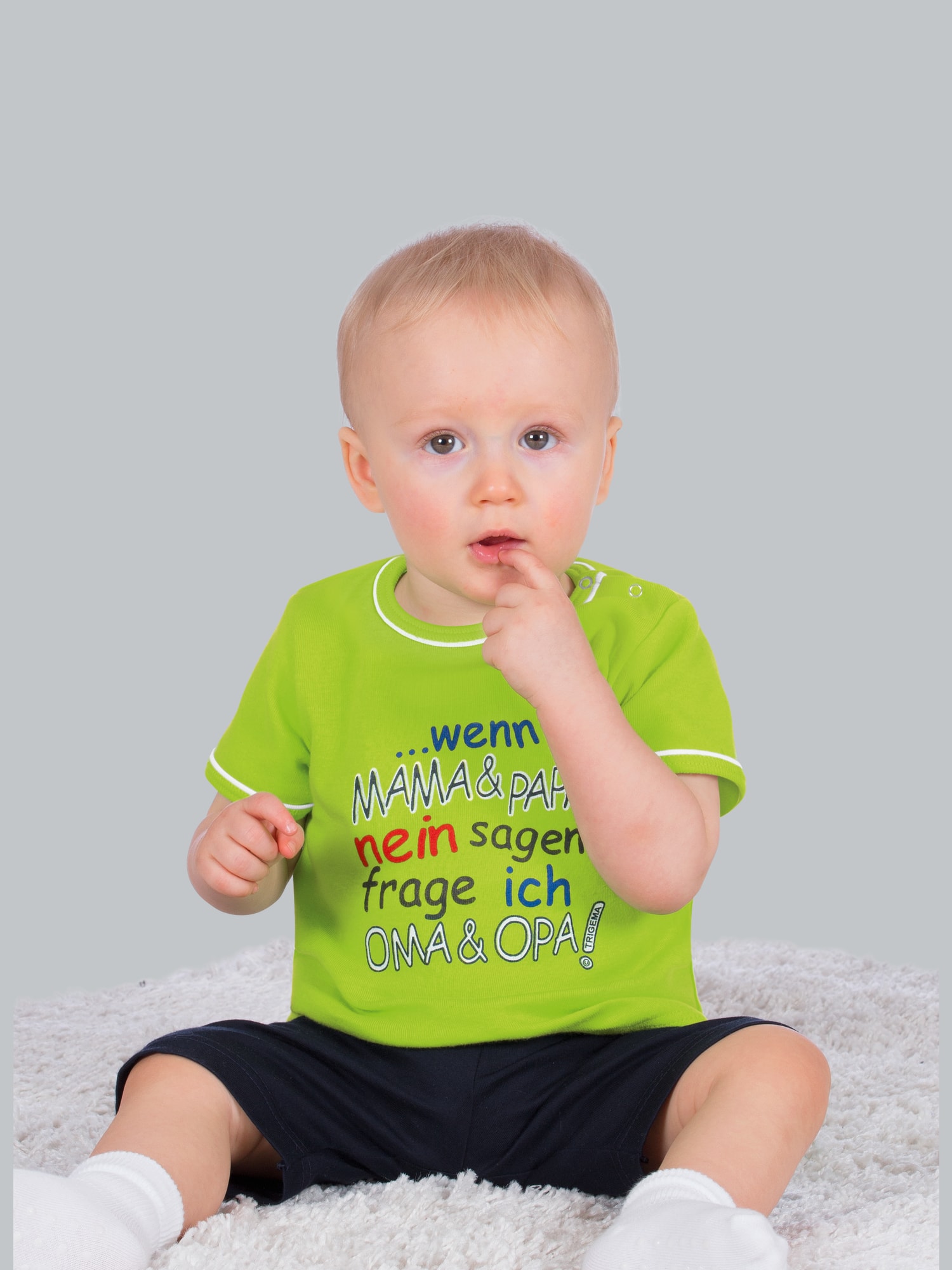 Shirt Feinripp Oma & Opa Lemon