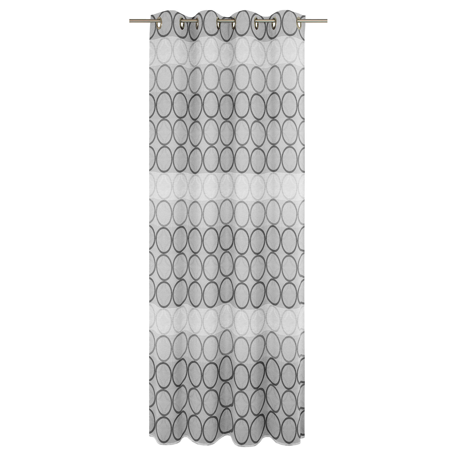 Einzelschal mit Ösen ZIRBELLO - dunkelgrau - 175x132 cm