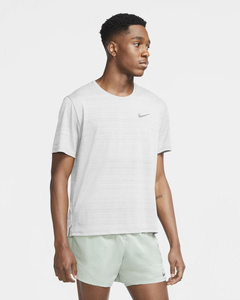 Maillot de running Nike Miler Blanc pour homme