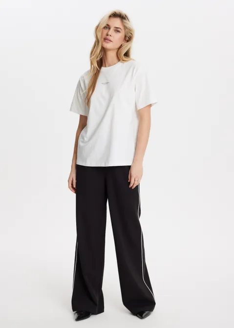 T-shirt met foto print off-white (WIT.IV)