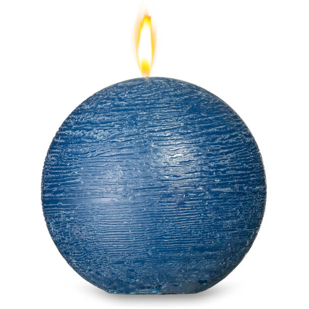 Blokker Rustieke Bolkaars - 8x8 cm - Donkerblauw