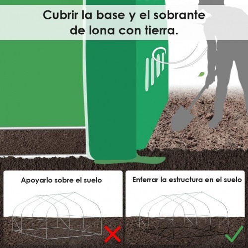 Estufa de jardim Outsunny para cultivo, branca