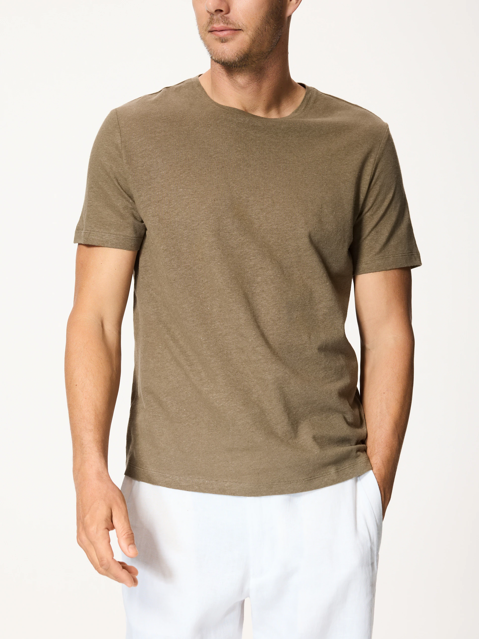 T-Shirt aus Leinenmischung
