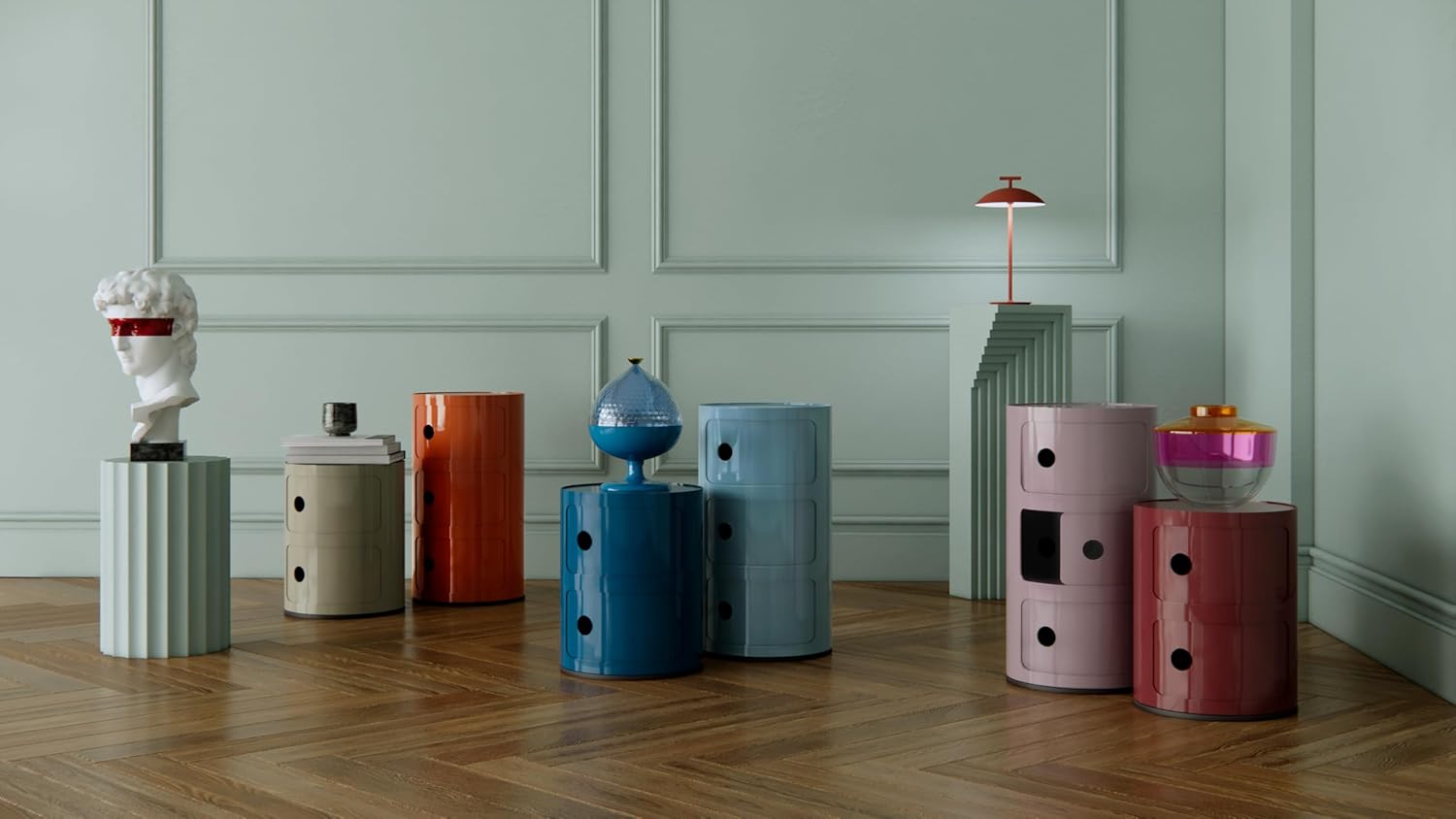 Kartell Componibili, Container 3-fächer, Taupe