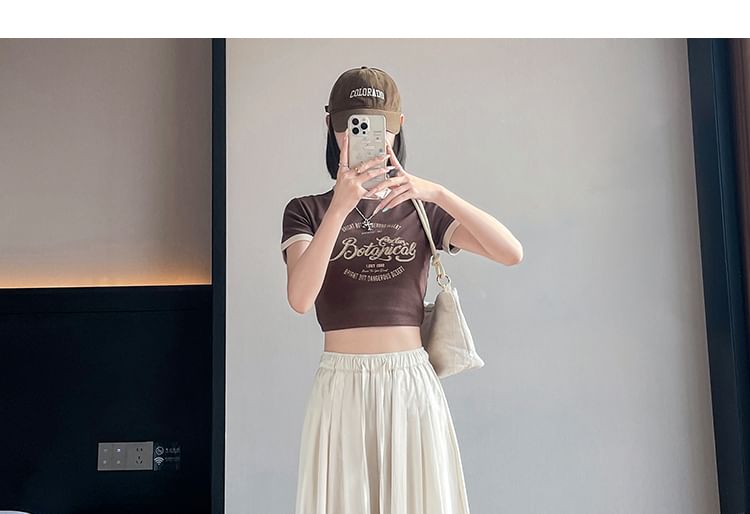 Tel tot 10 - Effen broek met wijde pijpen en trekkoord in de taille (verschillende ontwerpen)