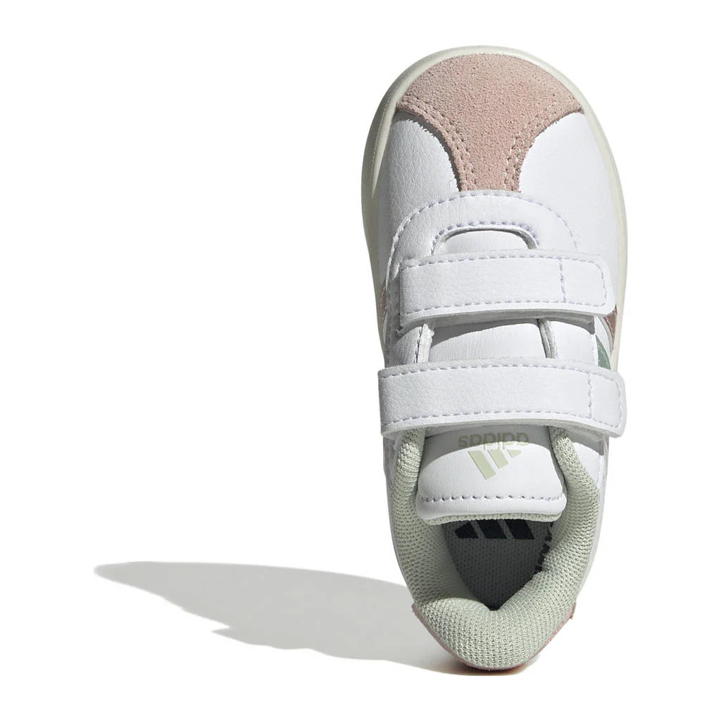 adidas VL Courtsneakers wit/roze/turquoise
