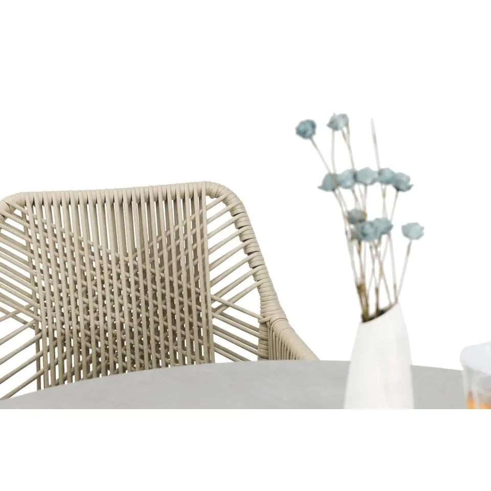 Tuinset 4 personen 90 cm Aluminium/wicker Taupe Coco Vedra/Bristol