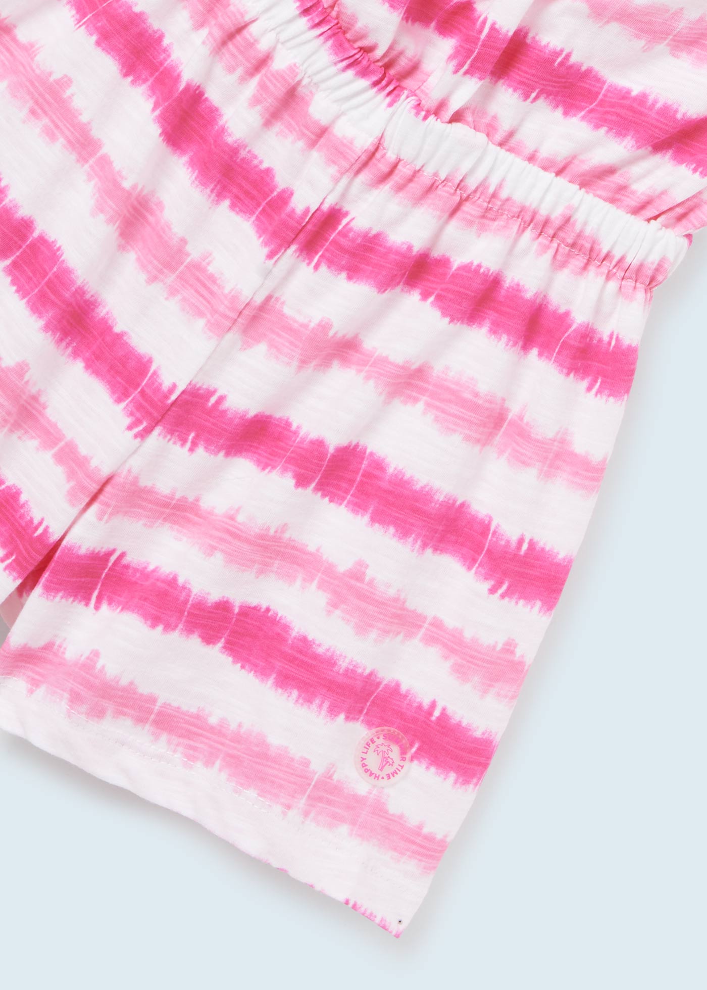 Macacão curto com estampa tie-dye para meninas
