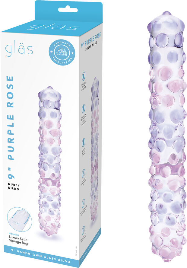 Iroha GLAS - PURPLE ROSE NUBBY DILDO Multicolour