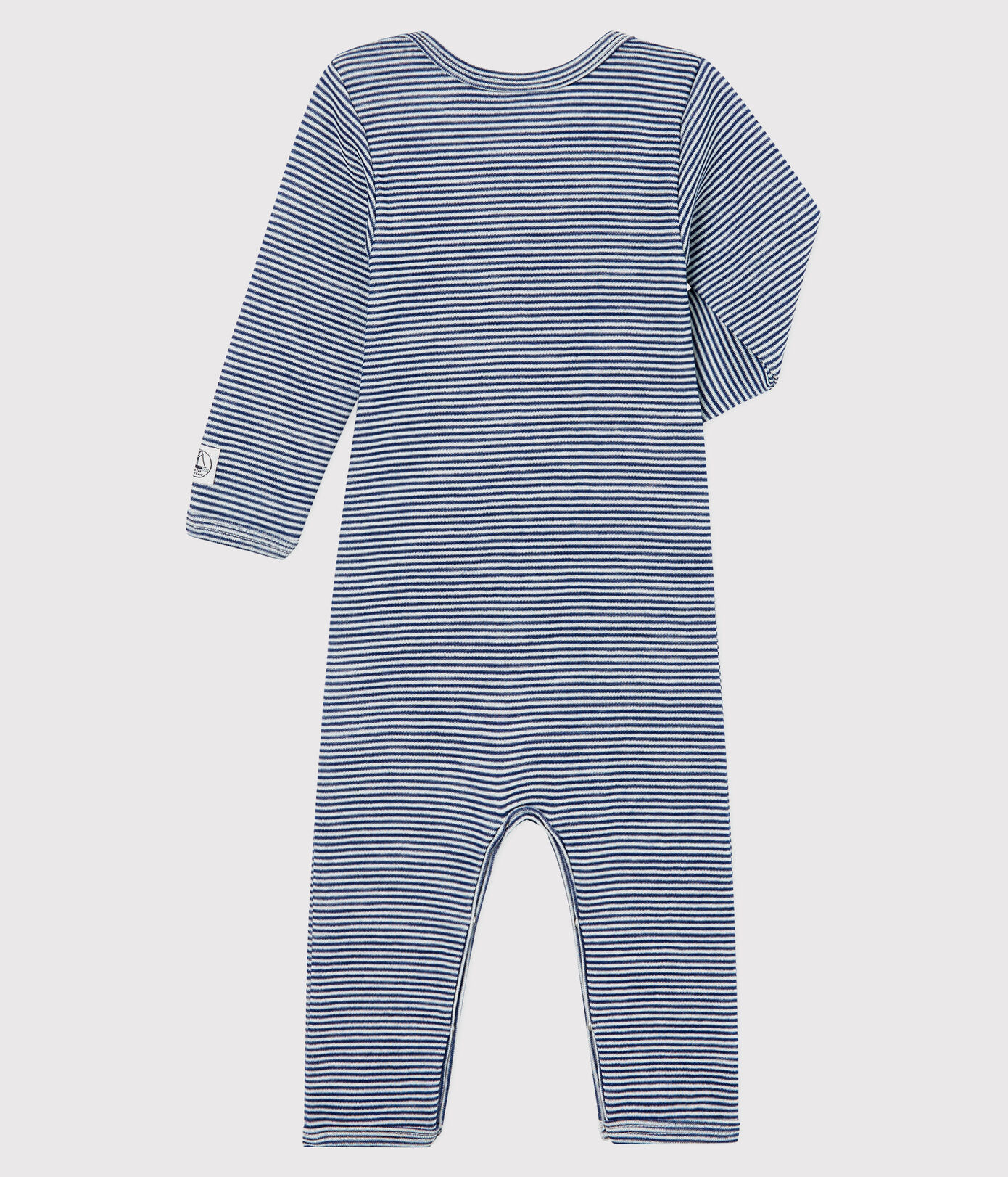 Body jambes longues à rayures bébé en laine et coton