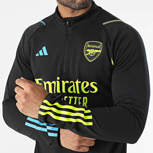 Sweat Zippé Slim A Bandes Arsenal HZ2183 Noir