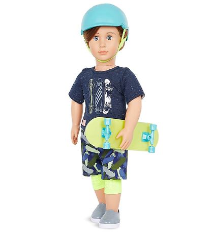Our Generation Puppe - 46 cm - Theodore m. Skateboard