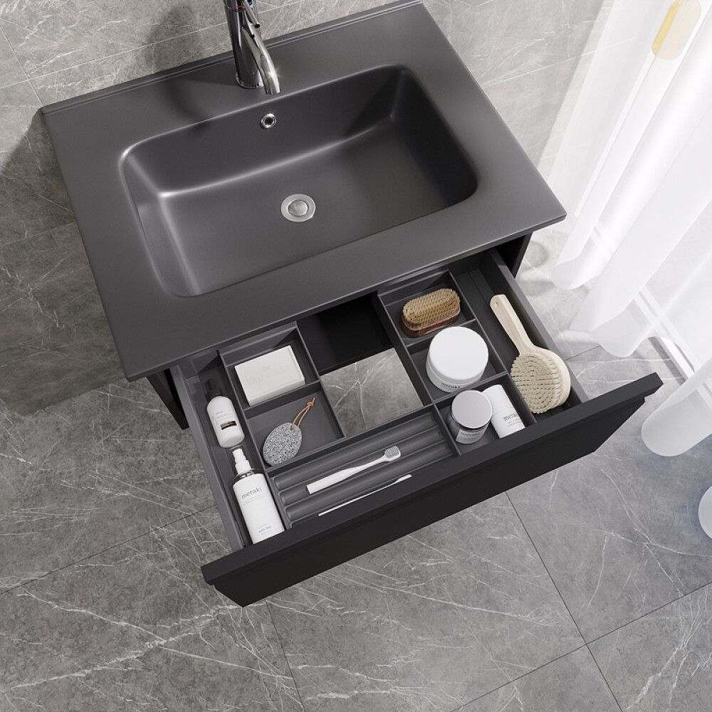 BADEROMSMØBEL CAMARGUE IQ+ FRONT SVART MATT 60CM