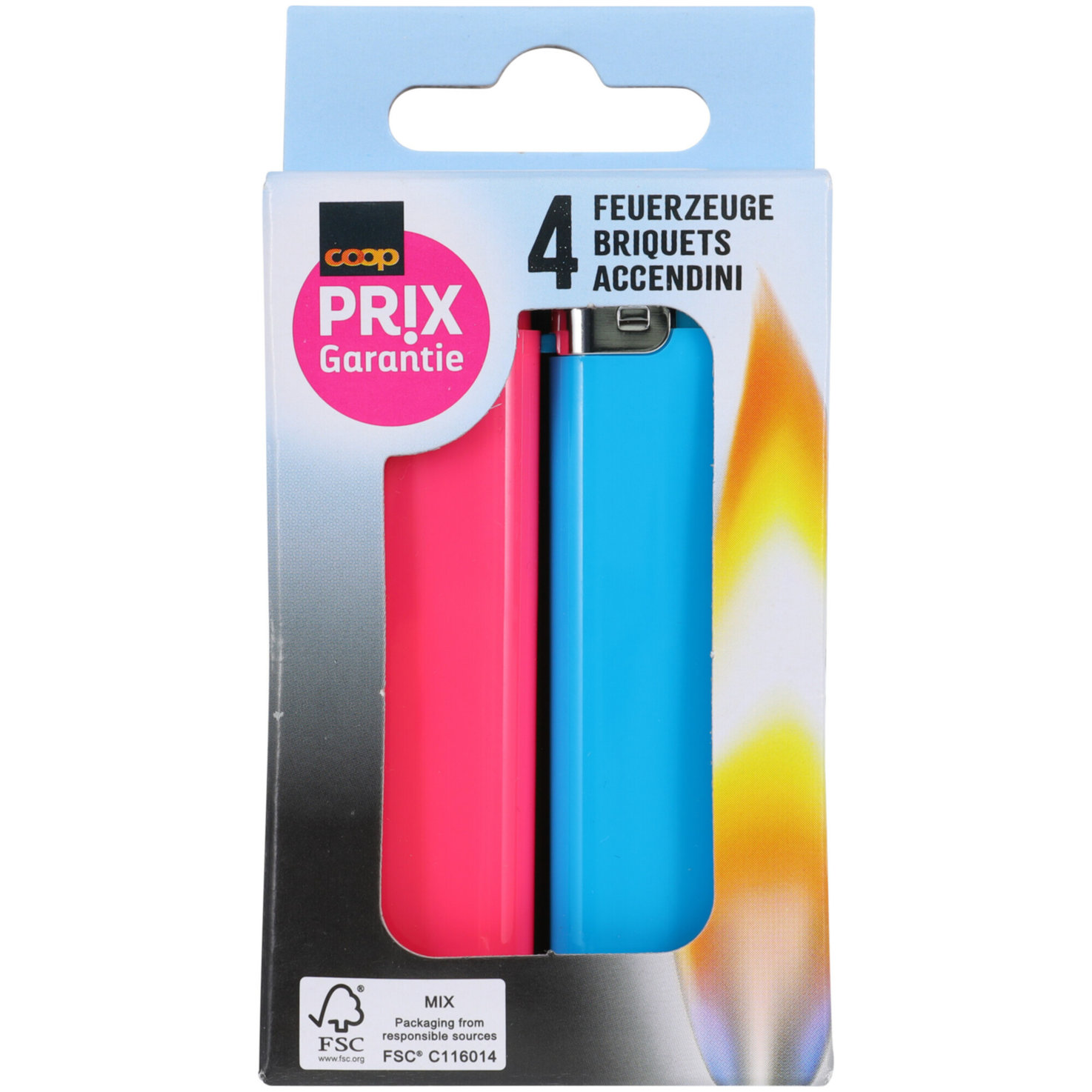 Prix Garantie Feuerzeuge 4 Stück