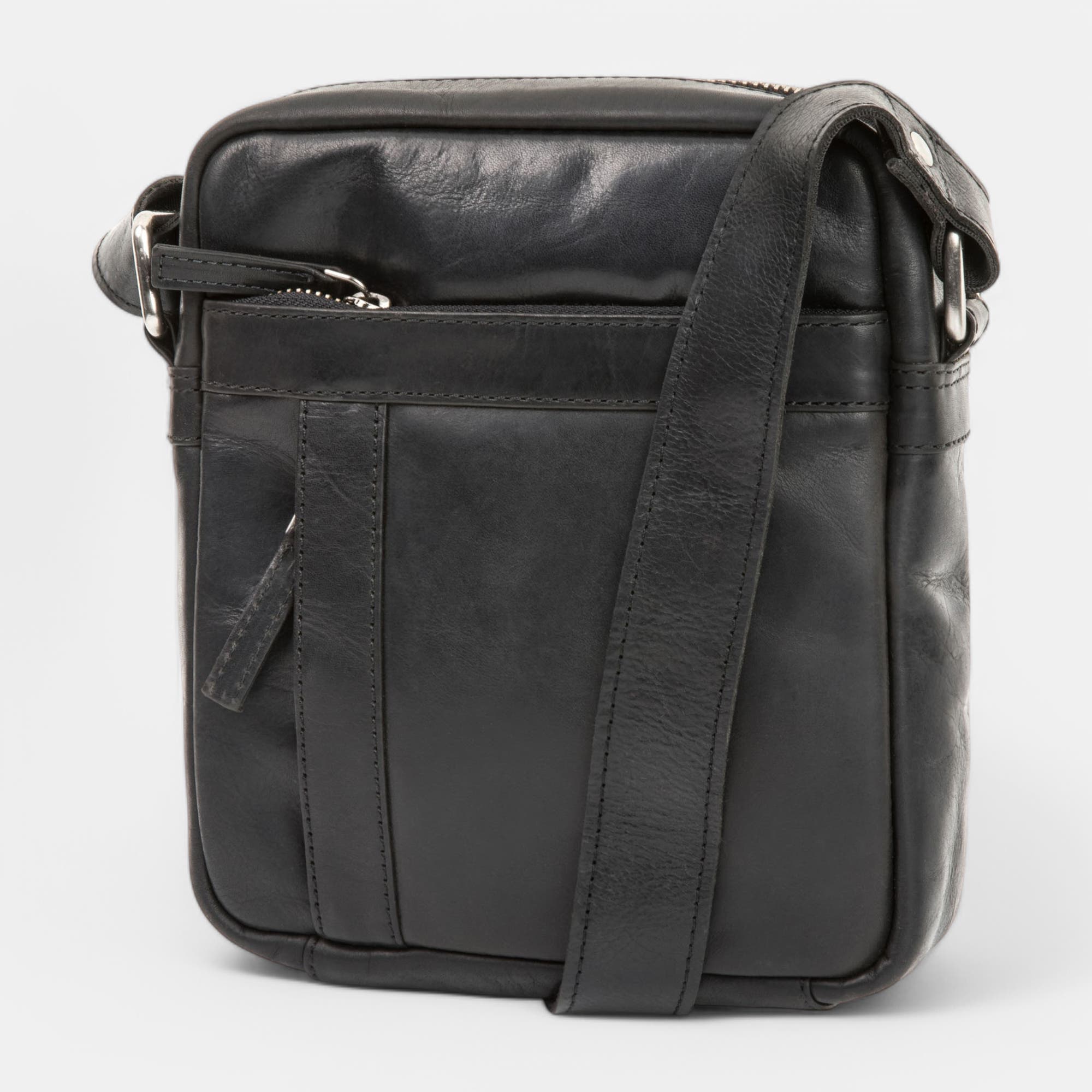 Sac homme en cuir noir