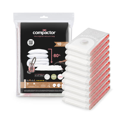 Lot de 10 sacs de rangement sous vide Aspispace 5 tailles M   5 tailles L