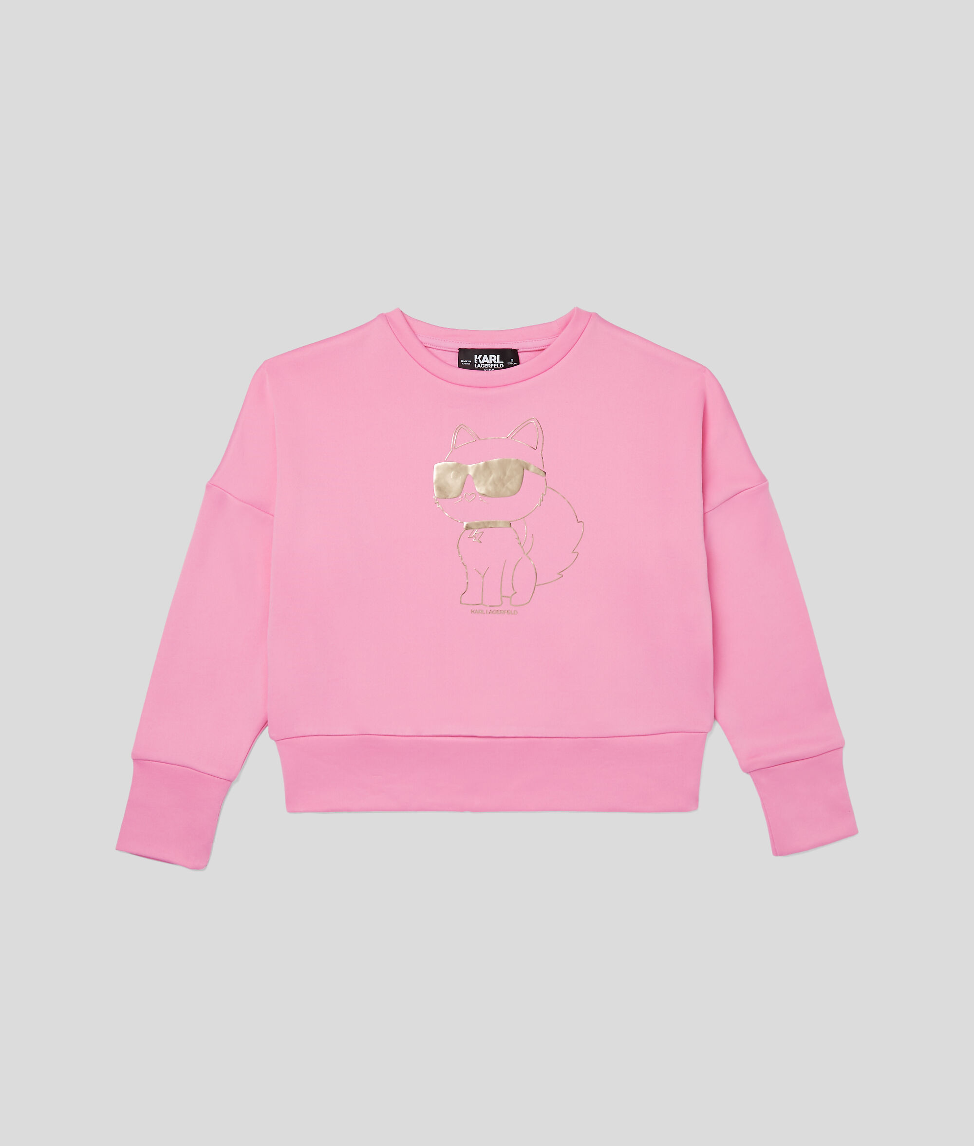 Sweat-shirt Choupette métallisé pour fille