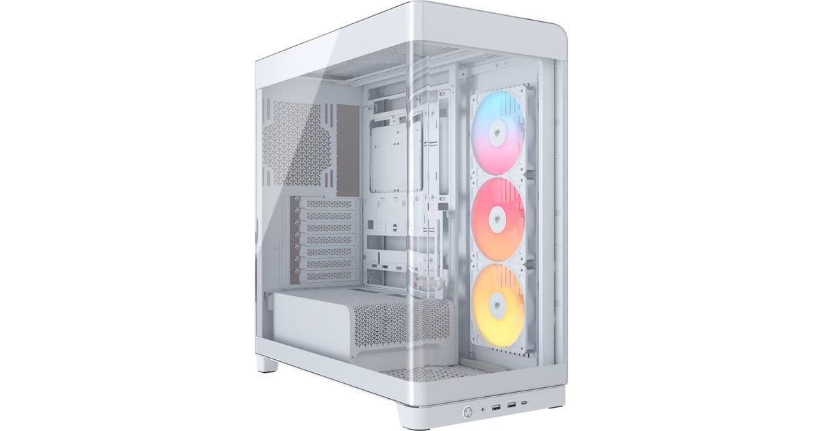 CorsairFRAME 4500X RS-R ARGB midi tower behuizing  (Wit | 2x USB-A | 1x USB-C | Tempered Glass)