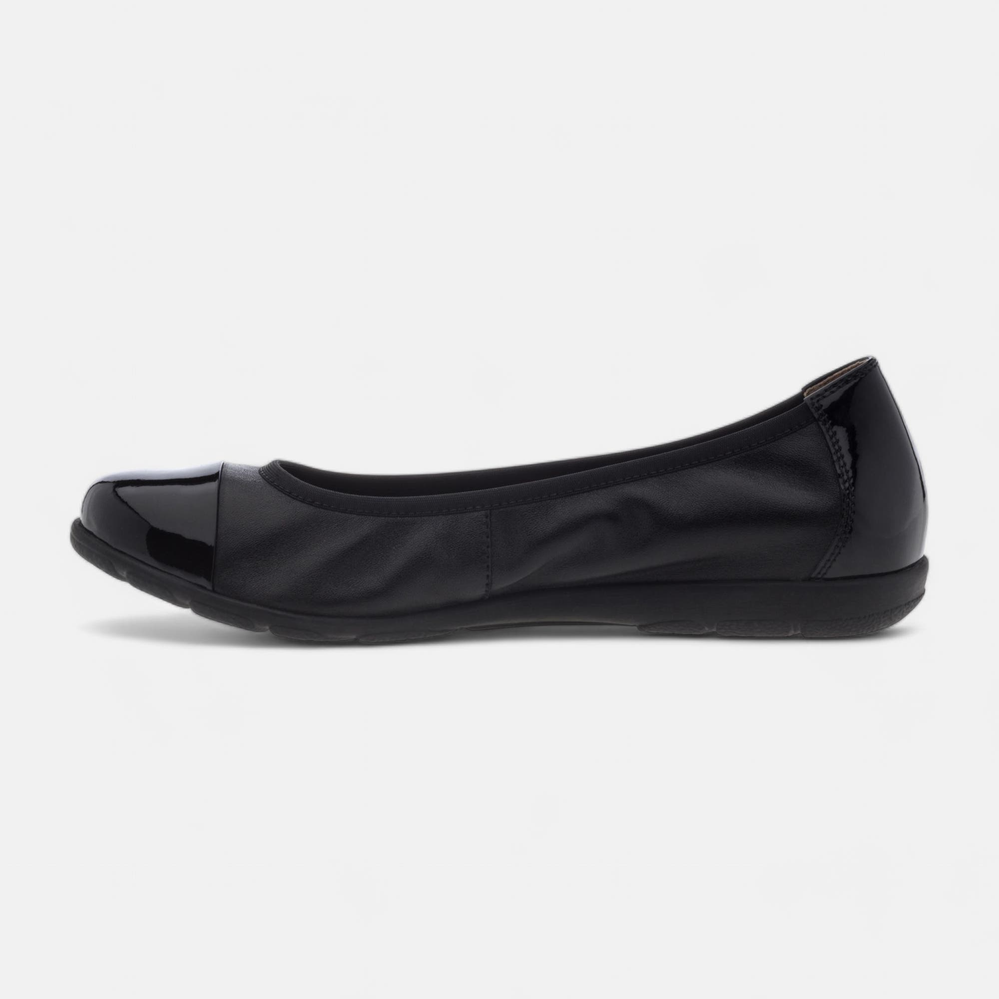 Ballerines Femme en cuir noir