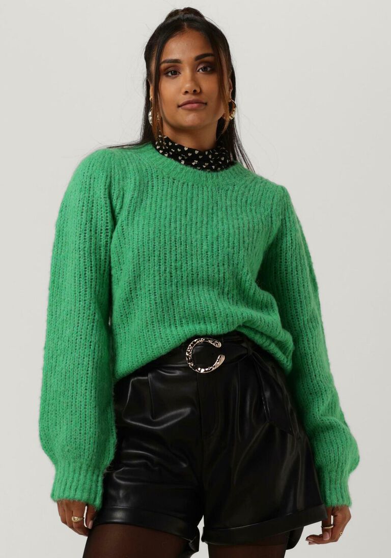 NEO NOIR groene neo noir trui martina fluffy knit blouse