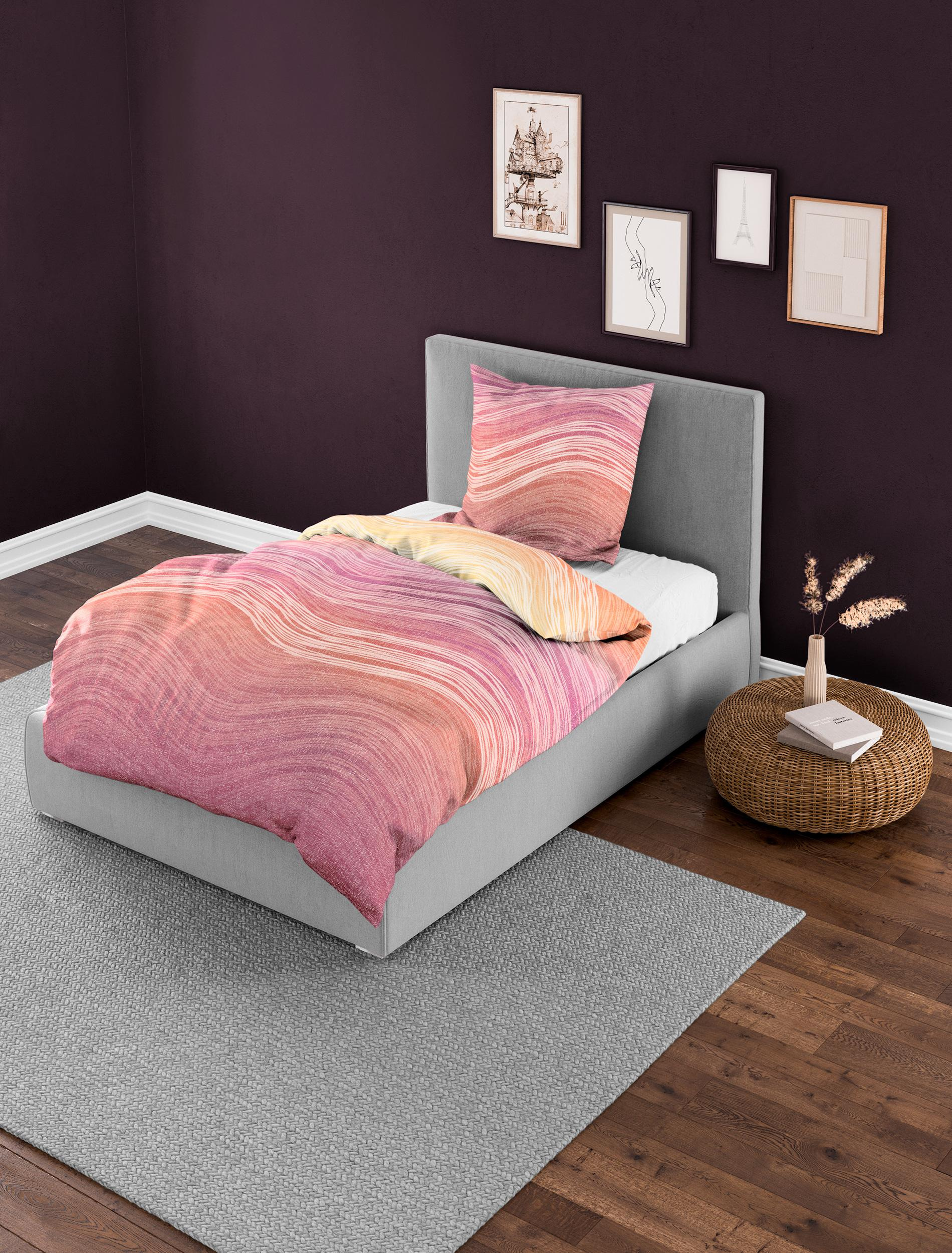 Bettwäsche Mako-Satin MANGO 135x200cm, mit 1 Kissen
