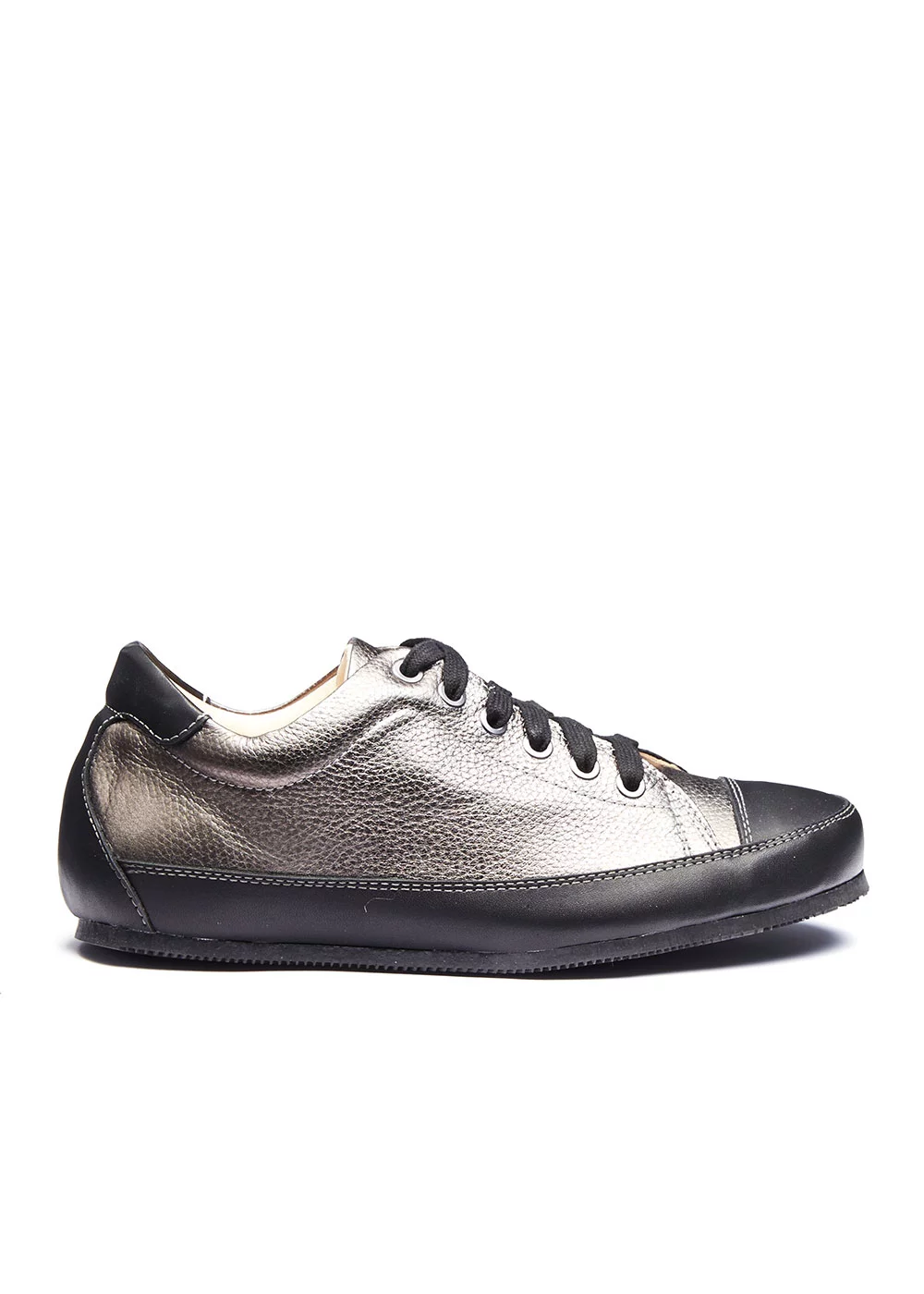 BASKET ROTONDA CUIR METALLISE