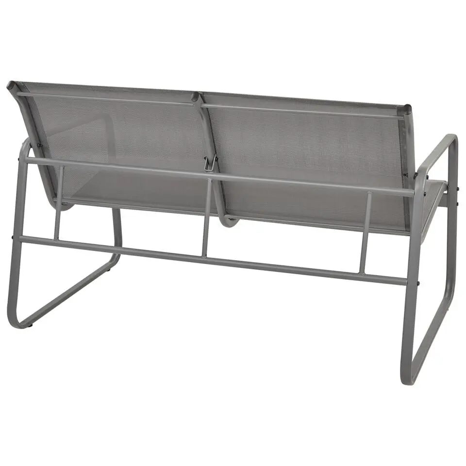 BARREA - Loungeset 4-zits - Grijs - Metaal