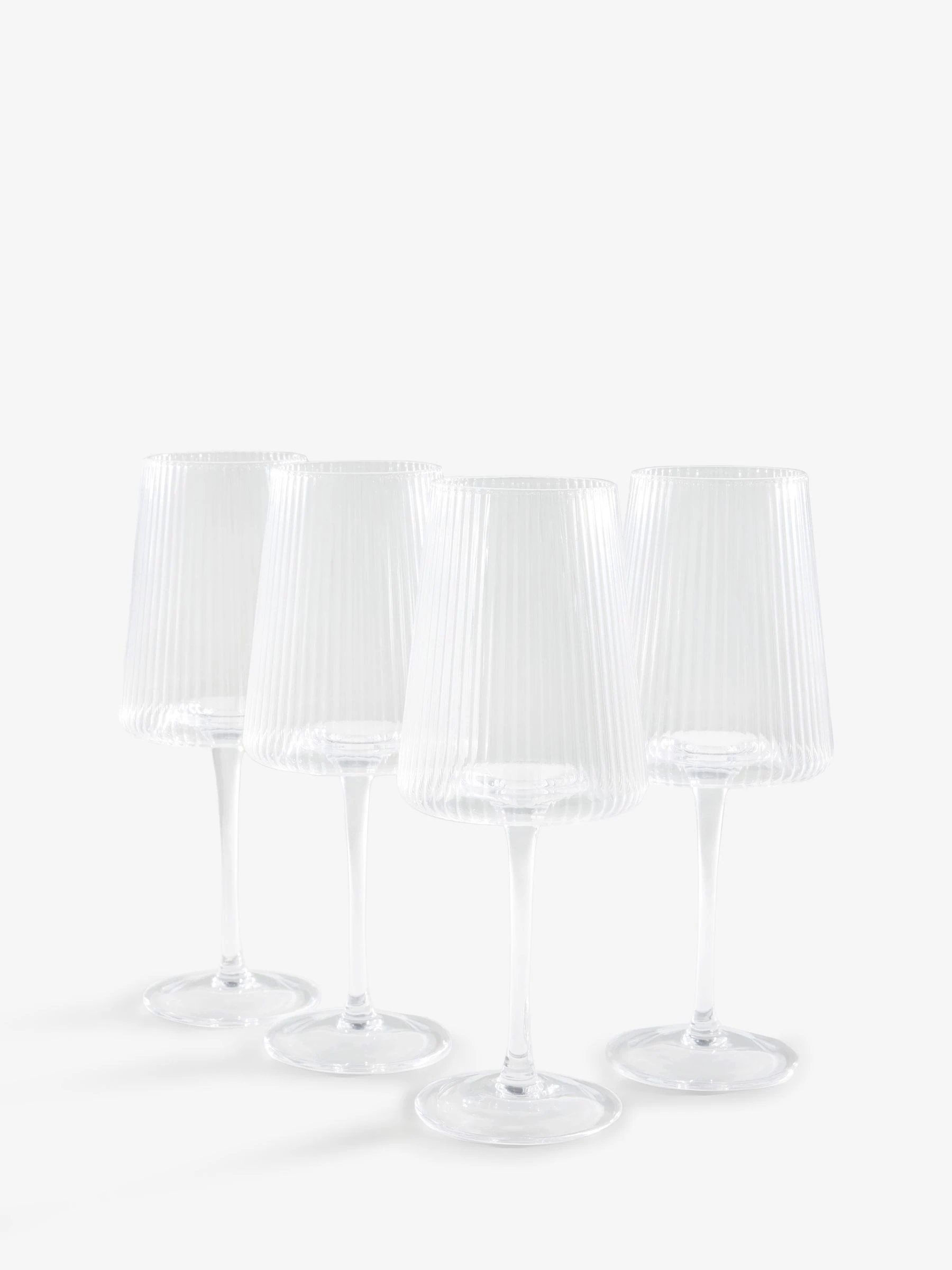 Set van 4 hoekige Hollis-wijnglazen